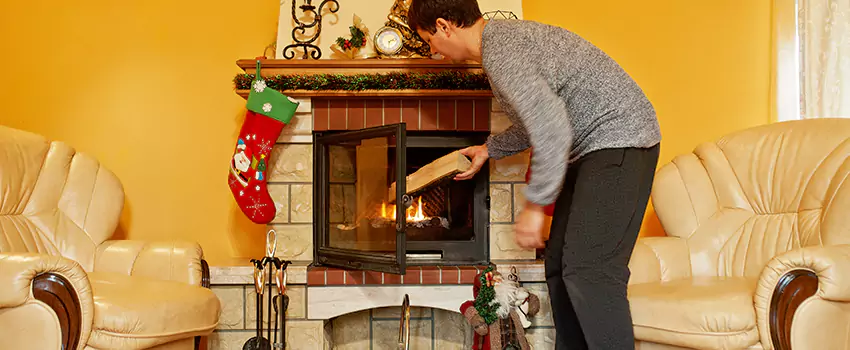 Rusted Metal Fireplace Restoration in East Haven, Connecticut